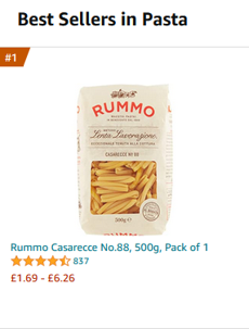Rummo Pasta, Amazon Bestsellers in Pasta
