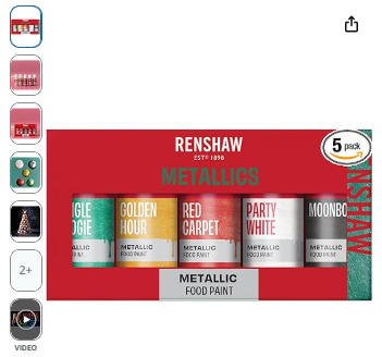 An image showing a main image for icing, with the secondary images to the left and a listing video at the bottom.