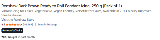 Image showing the title and item highlights as well as the brand byline for a specific ASIN number.  Item highlights were introduced in July 2026 when the Amazon product titles were shortened to 75 characters